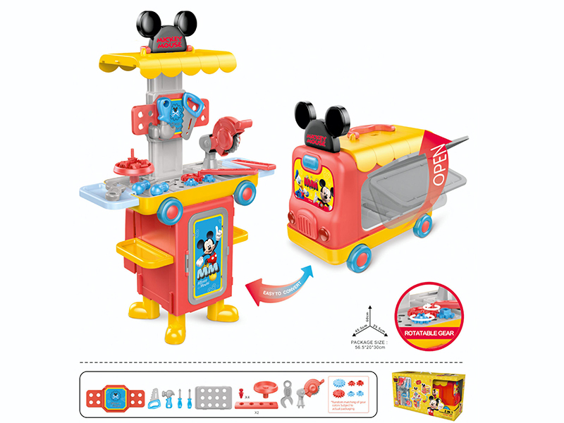 2 In 1 Mickey Transforming Bus Tool Set