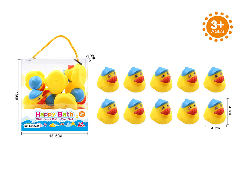 Environmental Children's Bath Toy 5CM Ducks 10pcs