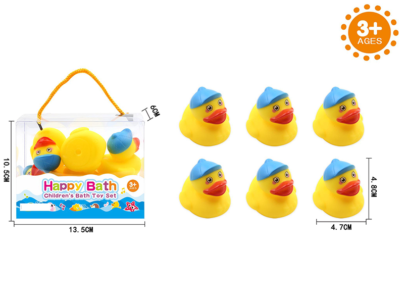 Environmental Children's Bath Toy 5CM Ducks 6pcs