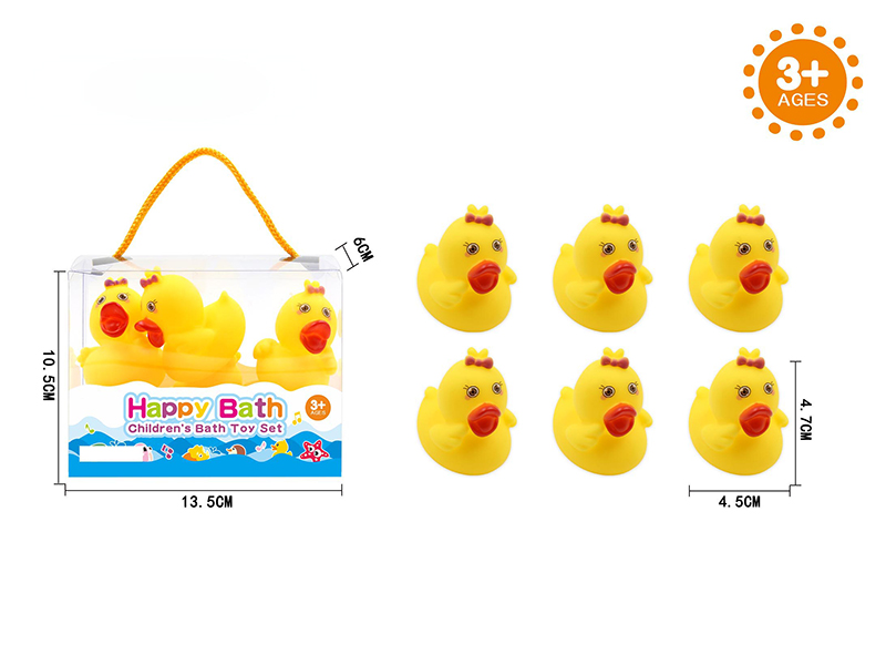 Environmental Children's Bath Toy 5CM Ducks 6pcs