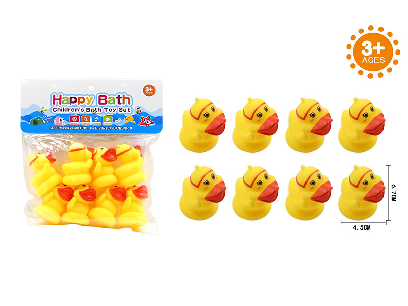 Environmental Children's Bath Toy 6CM Ducks 8pcs