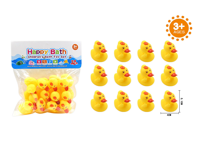 Environmental Children's Bath Toy 6CM Ducks 12pcs