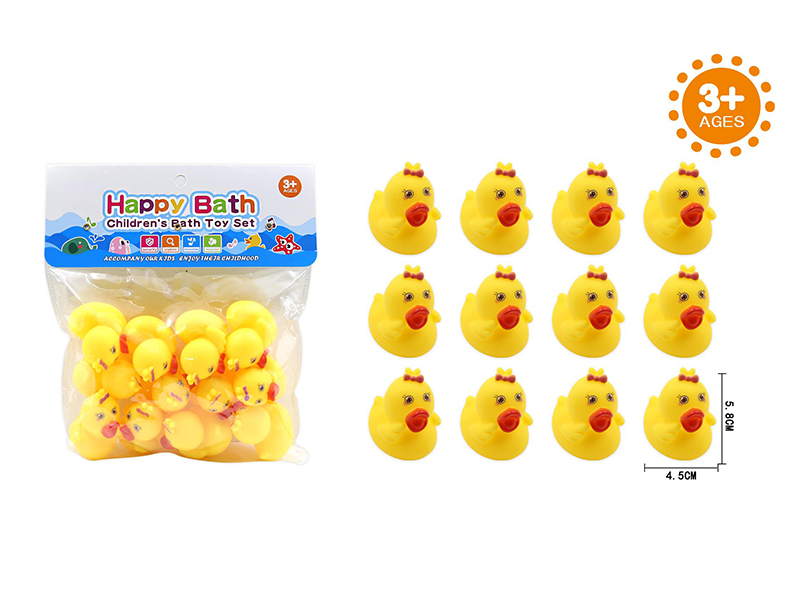 Environmental Children's Bath Toy 5CM Ducks 12pcs