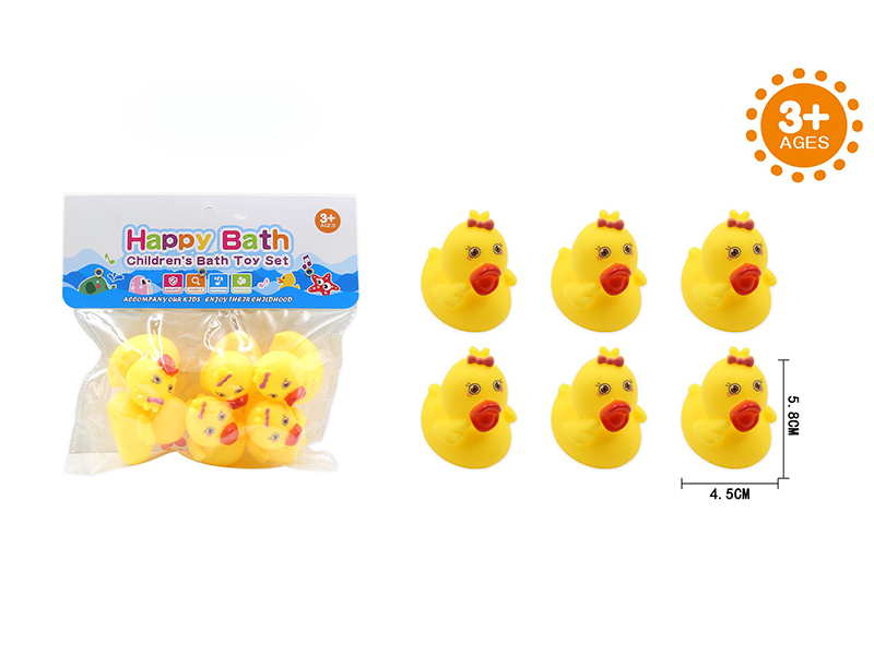 Environmental Children's Bath Toy 5CM Ducks 6pcs