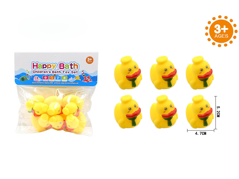 Environmental Children's Bath Toy 6CM Ducks 6pcs