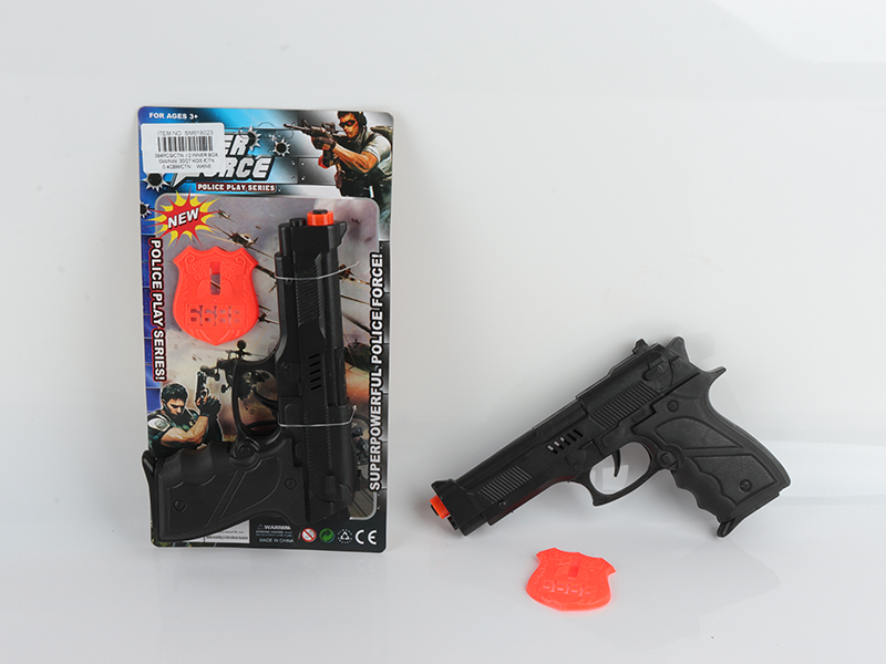 Solid Color Gun With Police Badge