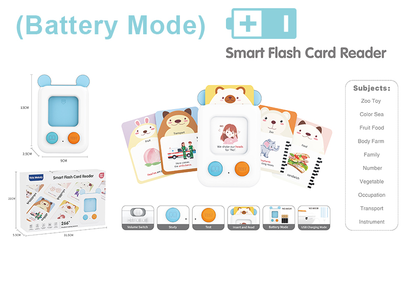 Smart Flash Card Reader(144 Cards,288 Contents,Battery Version)