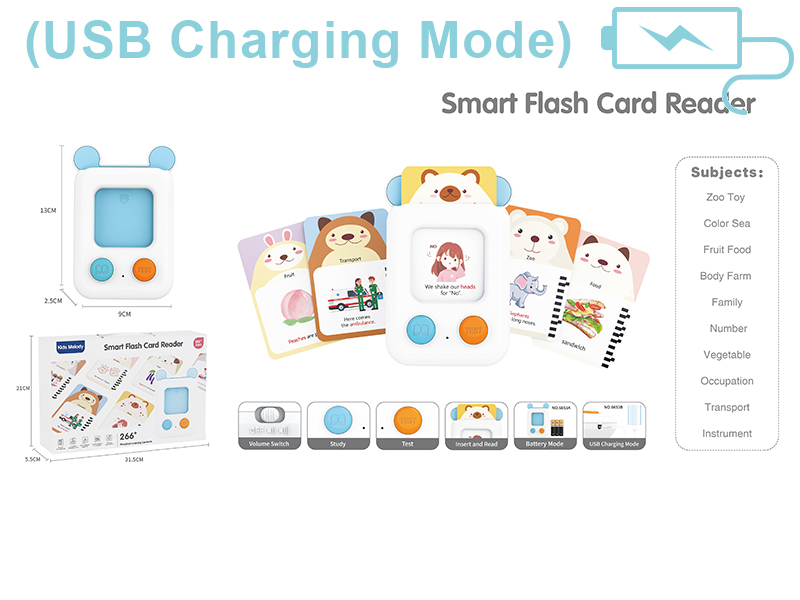 Smart Flash Card Reader(144 Cards,288 Contents,Rechargeable Version)