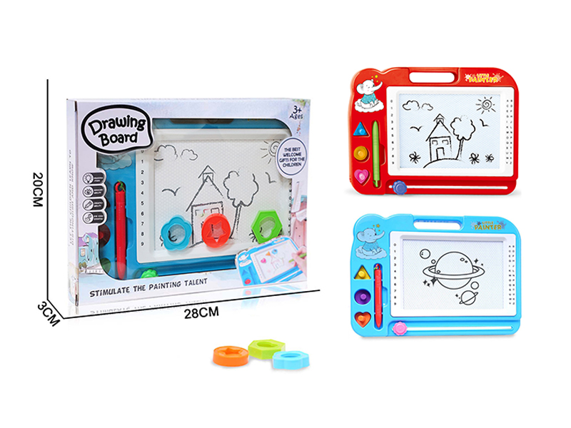 Magnetic Black And White Elephant Writing Board +Pen+Accessories