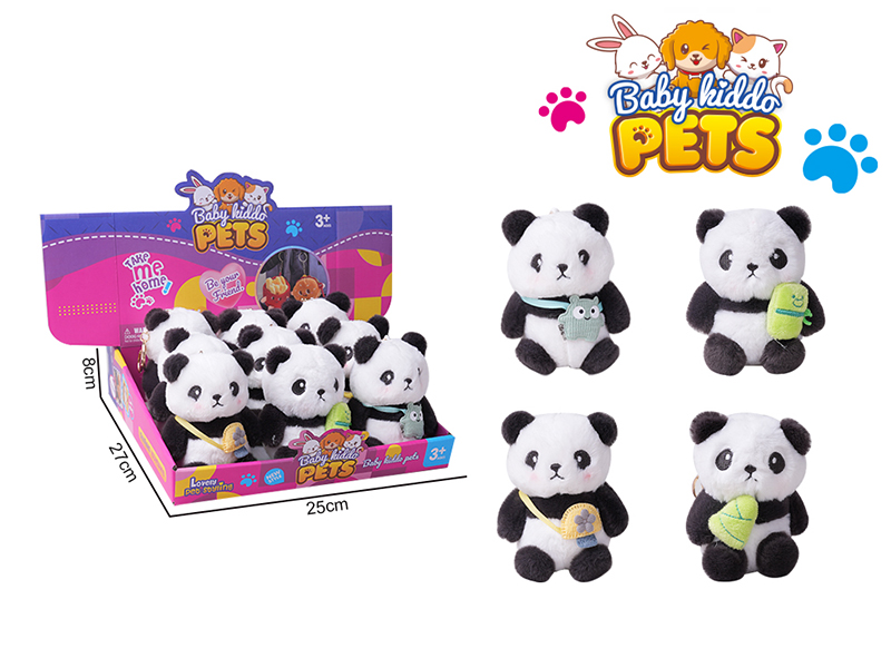 Cute Panda Plush Toy Pendant 9pcs