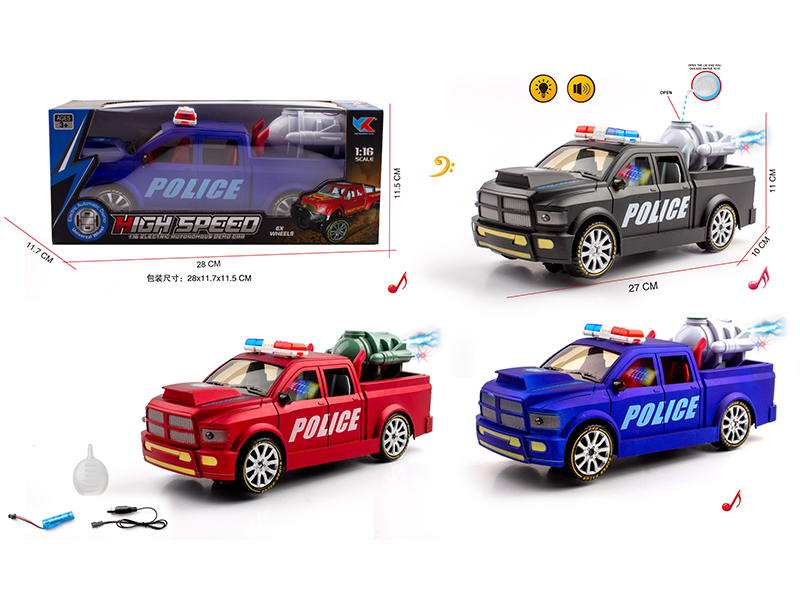 1:16 B/O Go And Bump Dodge Ram Pickup  Police Car With Music And Light Spray