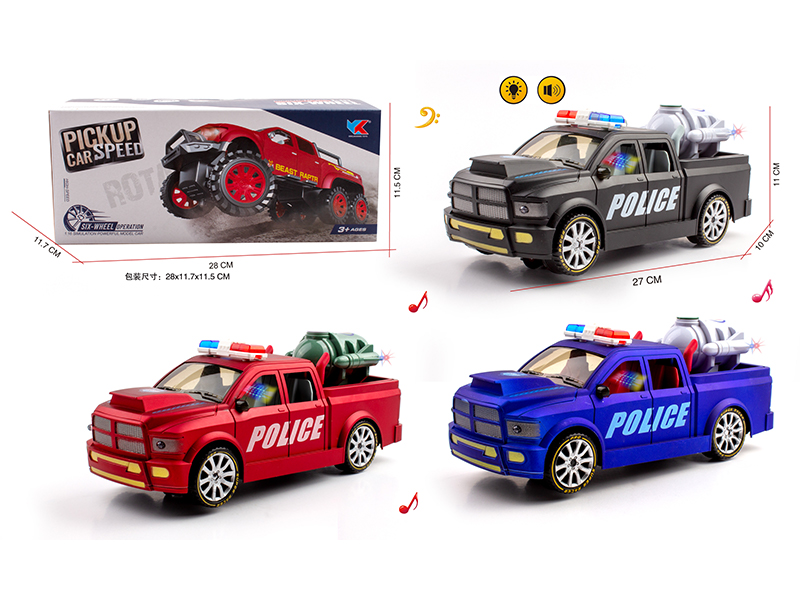 1:16 B/O Go And Bump Dodge Ram Pickup  Police Car With Music And Light