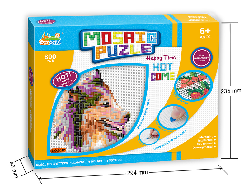 Collie Mosaic Puzzle With Frame