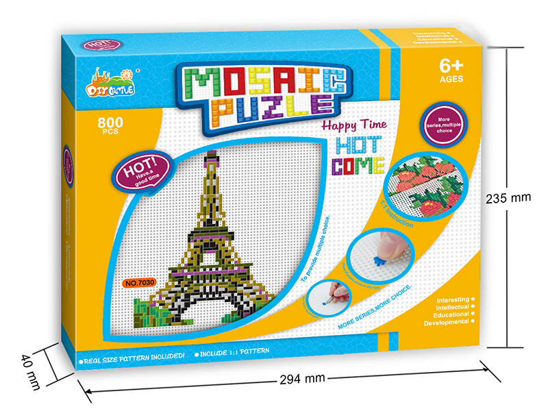 Eiffel Tower Mosaic Puzzle With Frame