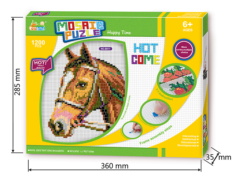 Horse Mosaic Puzzle With Frame