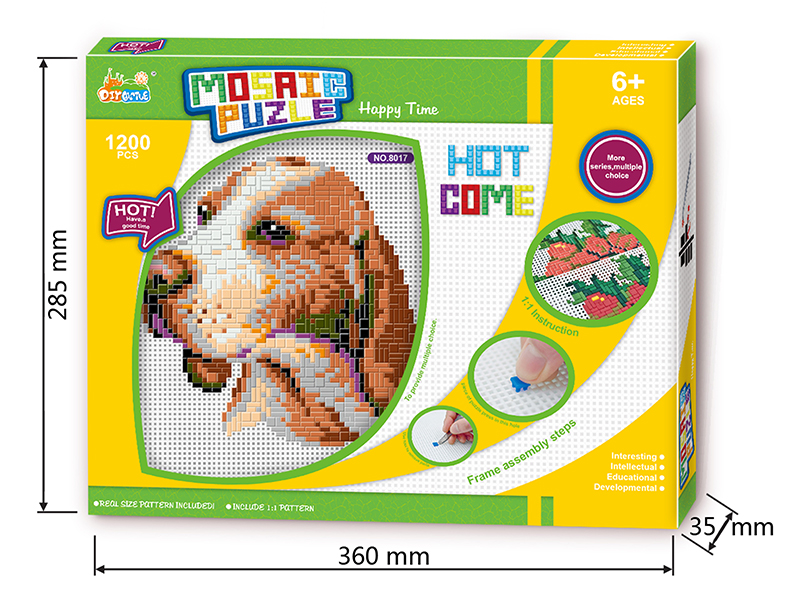 Beagle Mosaic Puzzle With Frame