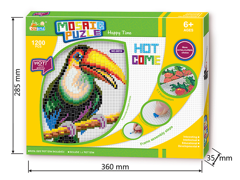 Toucan Mosaic Puzzle With Frame