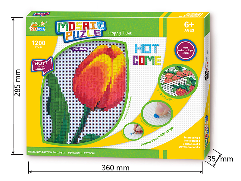 Tulip Mosaic Puzzle With Frame