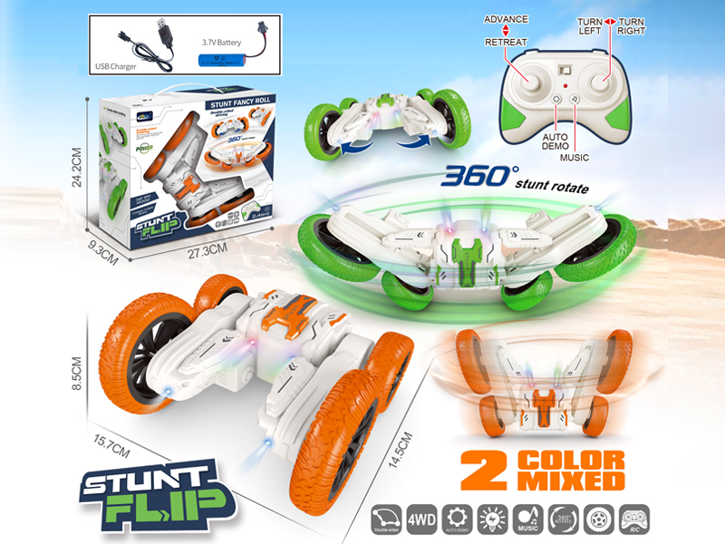 2.4G6CH R/C Stunt Blooming Car With Light And Music