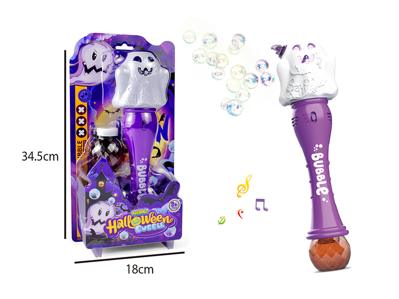 Electric Halloween Ghost Bubble Stick With Light And Music