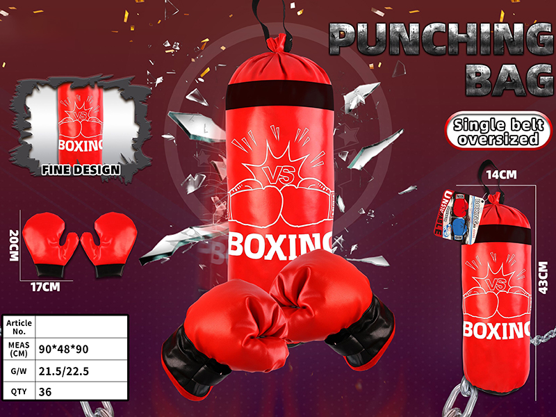 Single Belt Oversized Punching Bag - Boxing(Red)