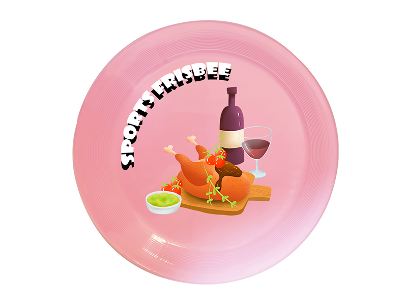 UV Printing Frisbee Toy 20cm - Western Food Theme