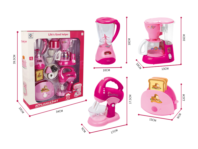 Juicer Toy+Coffee Machine Toy+Bread Machine Toy+Blender Toy