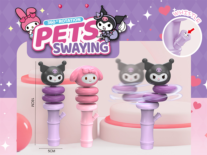 360° Rotation Pets Swaying Stick Decompression Toy(Kulomi/Melody)