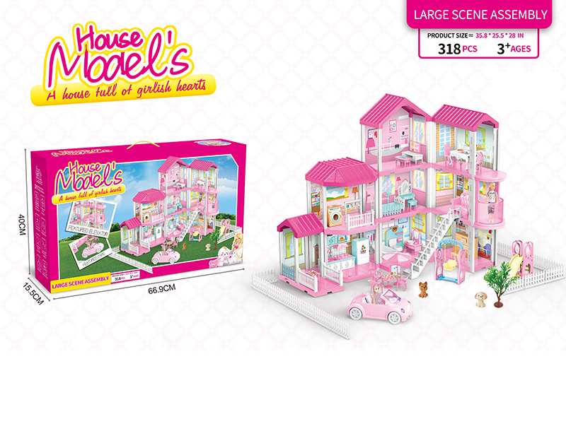 DIY Pink Villa 318pcs