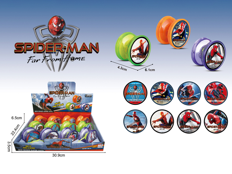 12PCS Spider Man's Yo Yo Ball With Lights