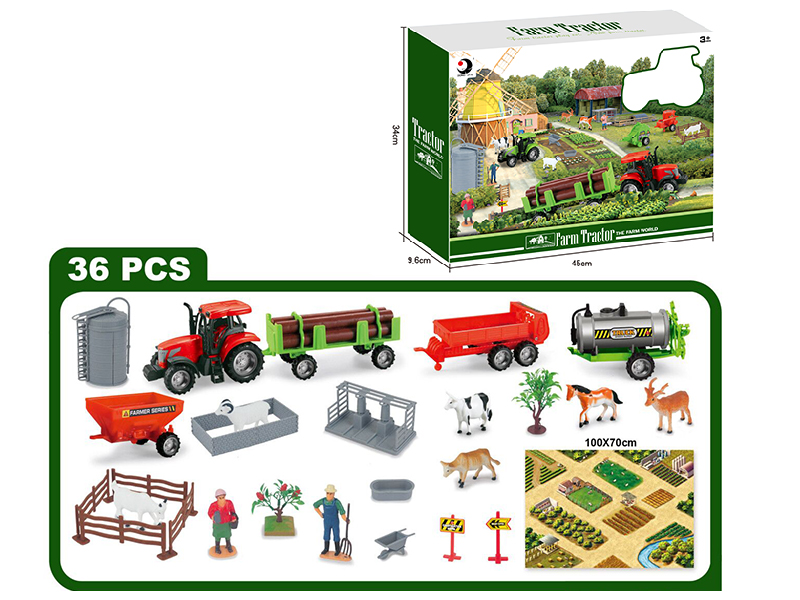 Farm Tractor Farm Play Set 36pcs