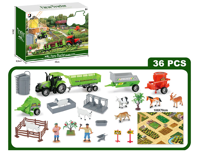 Farm Tractor Farm Play Set 36pcs