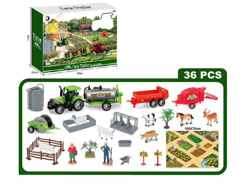 Farm Tractor Farm Play Set 36pcs