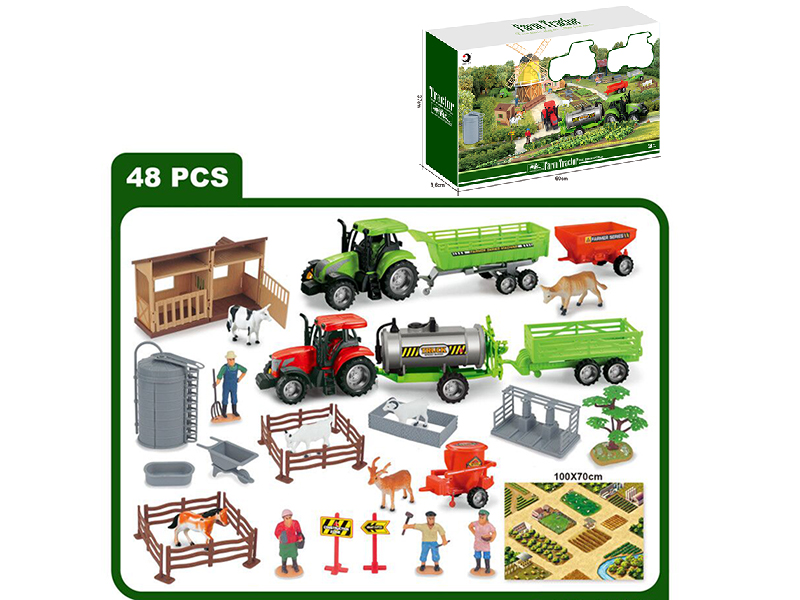 Farm Tractor Farm Play Set 48pcs