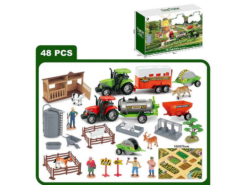 Farm Tractor Farm Play Set 48pcs