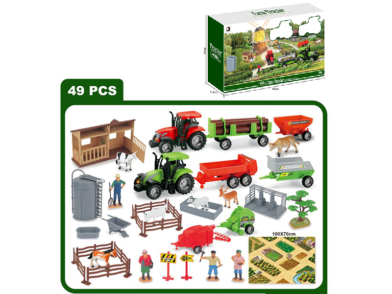 Farm Tractor Farm Play Set 49pcs