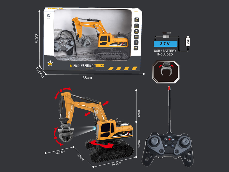 1:22 27MHz 6CH R/C Engineering Vehicle Series With Light