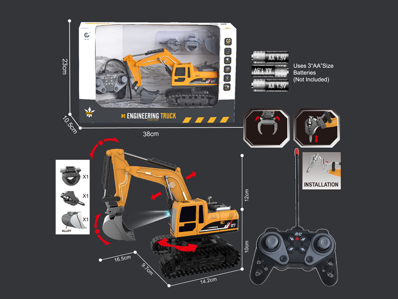 1:22 27MHz 6CH R/C Engineering Vehicle Series With Light