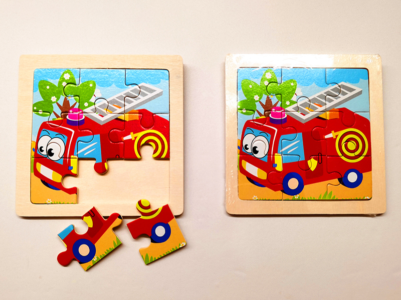 Wooden Puzzle - Fire Engine