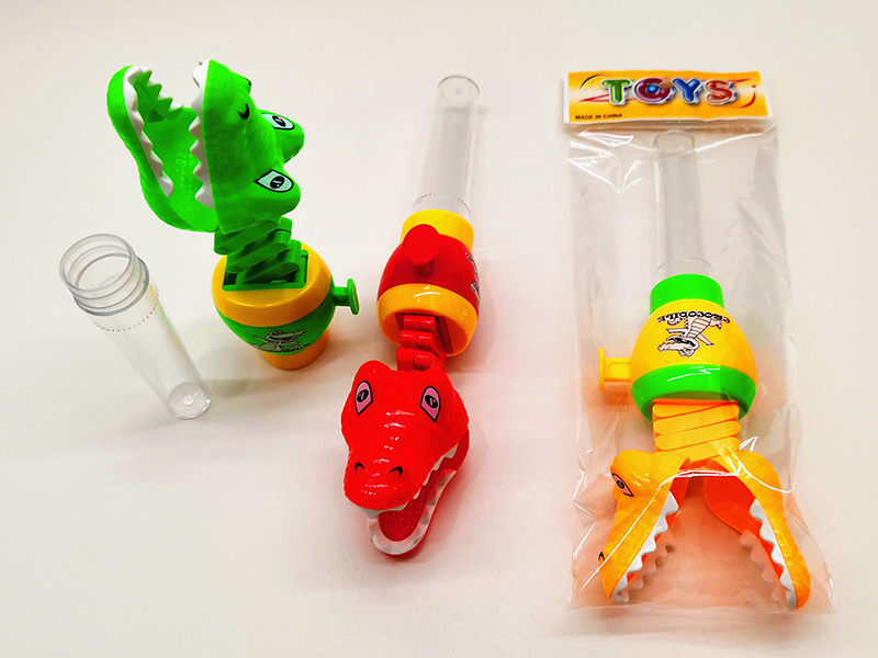 Telescopic Crocodile Stick Candy Toy