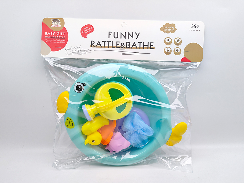 Round Fish Bowl+Shower Accessories+Vinyl Animals