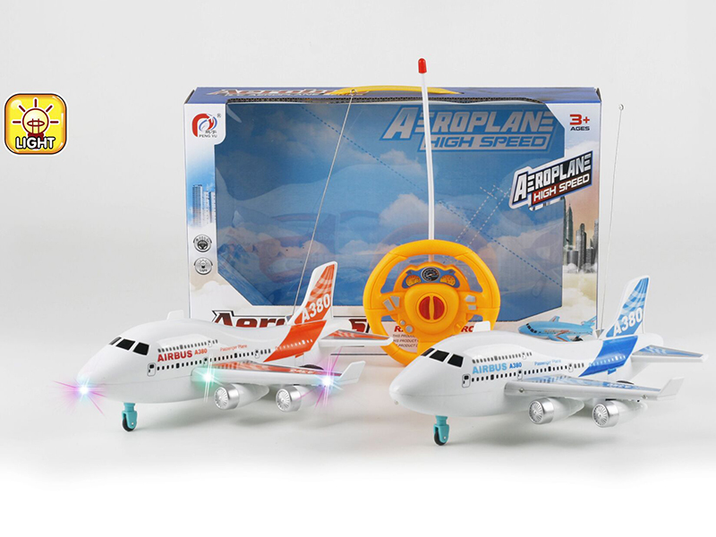 2-Channel Remote Control A380 Airplane(With 3-Color Lights)