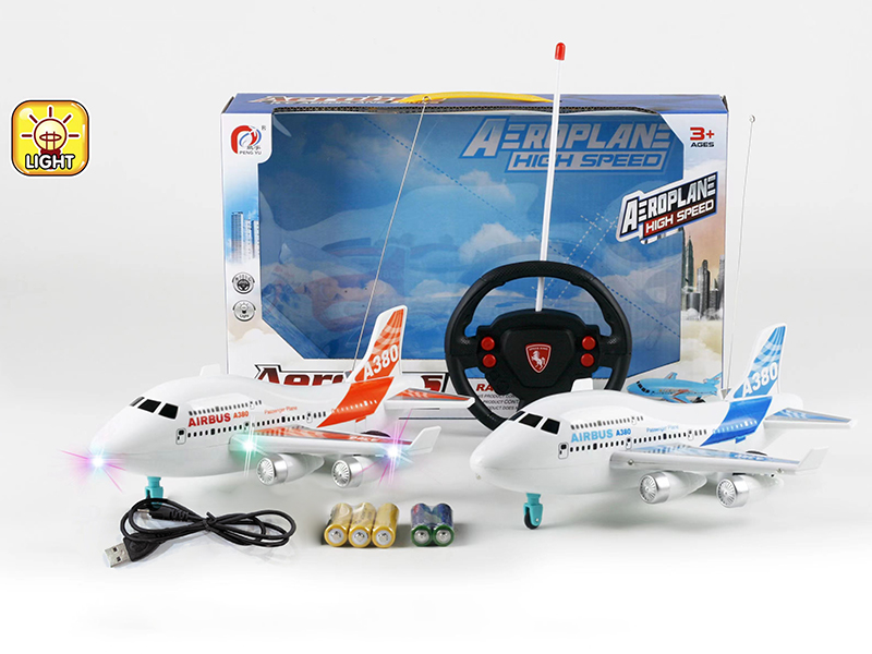 4-Channel Remote Control A380 Airplane(With 3-Color Lights)Included Batteries