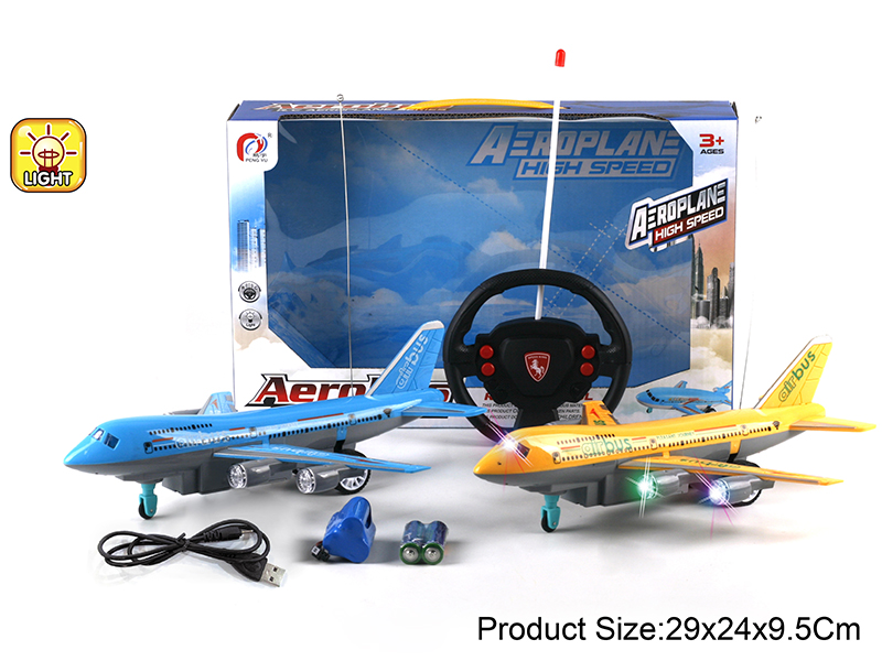 4-Channel Remote Control Boeing Airplane(With 3-Color Lights)Included Batteries