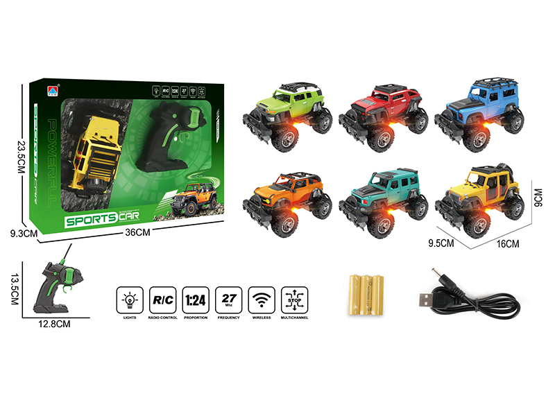 1:24 4-Channel Remote Control Off-Road Vehicle With Lights