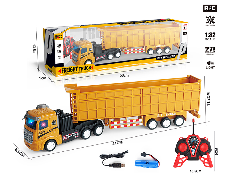 1:32 4-Channel Remote Control Freight Truck With Lights