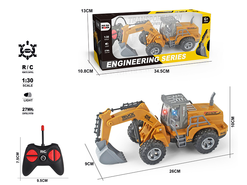 4-Channel Remote Control Engineering Truck With Lights