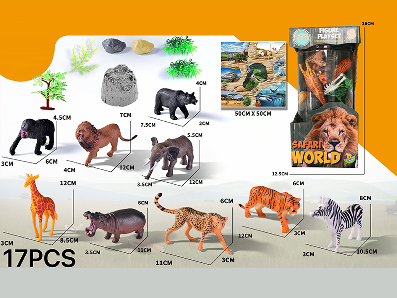 17PCS Wildlife Set