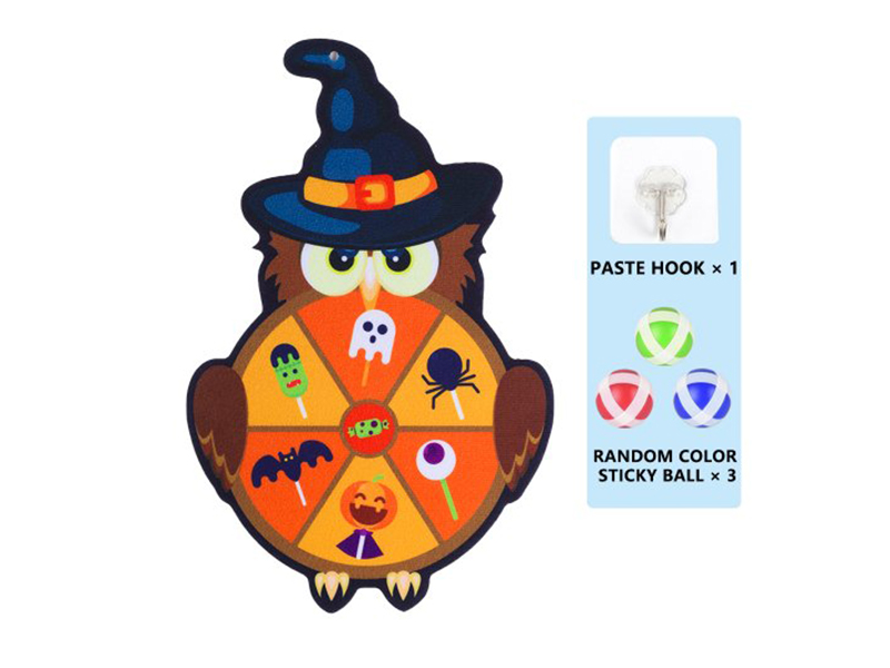 Halloween Owl Velcro Dartboard + Sticky Balls