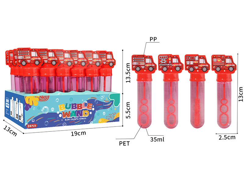 Fire Engine Bubble Sticks 24pcs